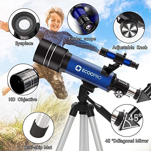 Telescopio Refractor Astronómico Ecoopro 70 Mm Con - Imagen 4
