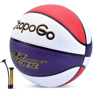Ctopogo Baloncesto De 29.5 Pulgadas, De Piel Sintética, Pa. Color Rojo+ Púrpura+blanco