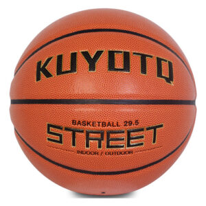 Kuyotq Baloncesto De Baloncesto Para Exteriores, De Cuero C. Color Naranja