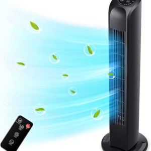 Ventilador Torre Uthfy, Oscilante, Control Remoto, 76.20cm