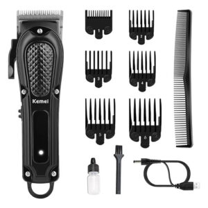 Kemei Cortapelos Para Hombres, Cortadora De Pelo Profesiona. Color Black