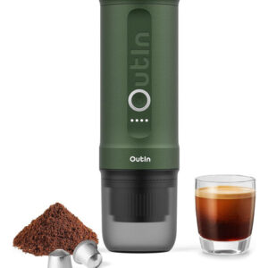 Outin Máquina De Café Espresso Eléctrica Portátil Nano . Color Verde Bosque