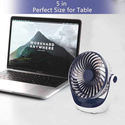 Aluan Ventilador De Mesa Pequeño Con Fuerte Flujo De Aire - Imagen 4