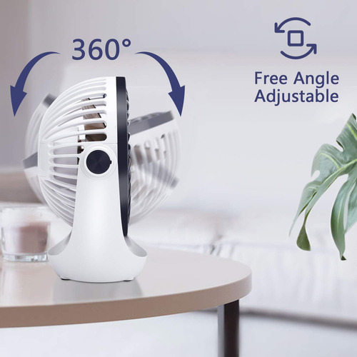 Aluan Ventilador De Mesa Pequeño Con Fuerte Flujo De Aire - Imagen 5