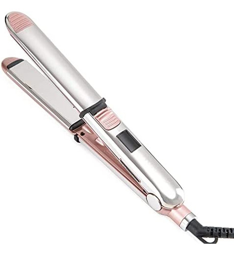 Rozamor Plancha Profesional Para Alisar El Cabello, Alisado. Color Plateado Y Rosa