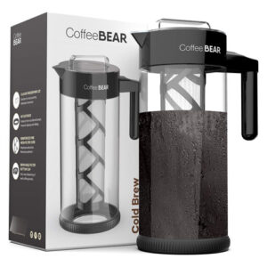 Cafetera Para Prensa En Frío Coffee Panda - 1.3 Litros/44 . Color Negro