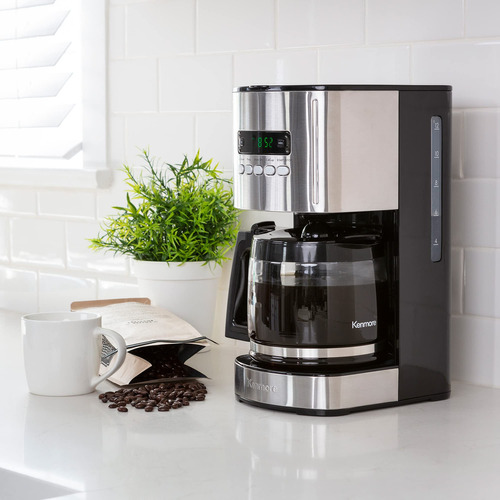 Kenmore Aroma Control Cafetera Programable De 12 Tazas, Caf. Color Negro - Imagen 4