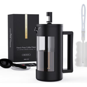 Duchifad Cafetera De Prensa Francesa De 12 Onzas, Vidrio De. Color Negro