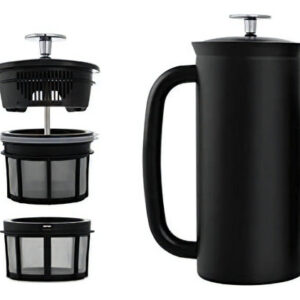 Espro P7 - Prensa Francesa De Acero Inoxidable De Doble Par. Color Negro Mate