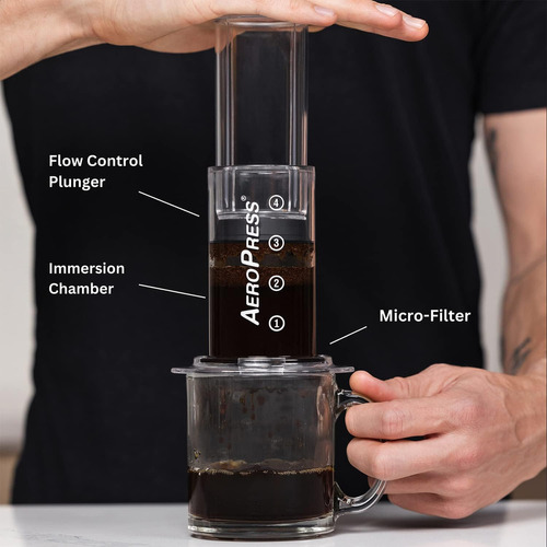 Cafetera Aeropress , Portátil, 3 En 1 , 296 Ml , Clear - Imagen 3