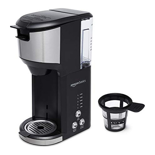 Amazon Basics Cafetera De Cápsulas Individuales De Doble C. Color Negro Y Ss - Imagen 3