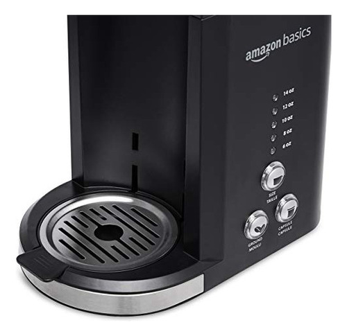 Amazon Basics Cafetera De Cápsulas Individuales De Doble C. Color Negro Y Ss - Imagen 4