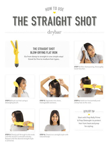 Drybar The Straight Shot - Plancha De Secado Por Soplado Color Amarillo - Imagen 6