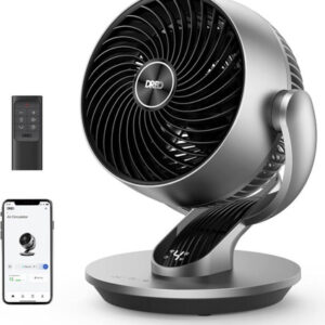 Potente Ventilador Dreo Inteligente De Escritorio Silencioso Cantidad De Aspas 3 Color De La Estructura Plateado Color De Las Aspas Negra Diámetro 23 Cm Frecuencia 50 Material De Las Aspas Plástico