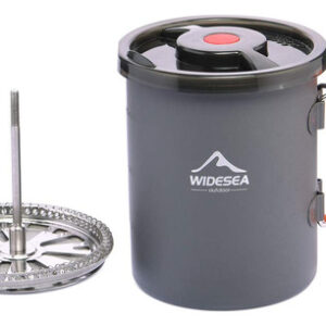 Widesea Cafetera De Camping 750ml Con Cafetera De Prensa Fr. Color Gris