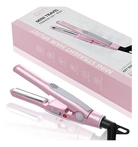 Dan Technology , Plancha De Pelo Pequeña Para Cabello Cort. Color Rosa B