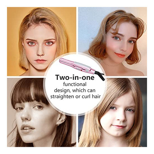 Dan Technology , Plancha De Pelo Pequeña Para Cabello Cort. Color Rosa B - Imagen 5