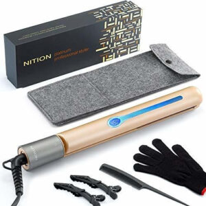 Nition - Plancha Profesional De Titanio Para Cabello, Para . Color Champagne Gold