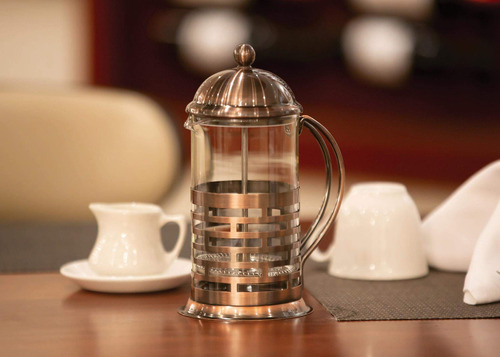 Service Ideas T677brnz Prensa De Café De Ladrillo, Bronce,. Color Bronce - Imagen 3