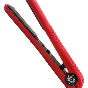 Evalectric Hierro Plano De Cerámica De 1.25 Pulgadas, Rojo. Color Red