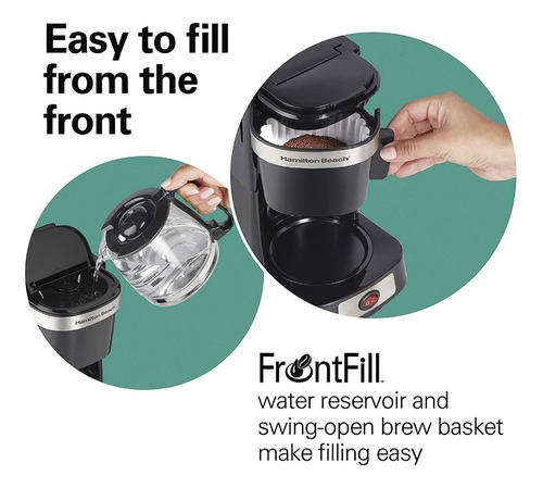 Cafetera Para 5 Tazas Hamilton Beach Frontfill Compact 46110 - Imagen 3