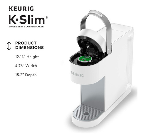 Keurig - Cafetera K-slim Para Cápsulas K-cup De Una Sola T. Color Blanco - Imagen 6