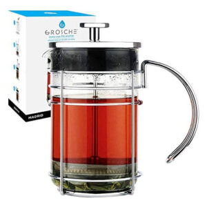 Grosche Cafetera Eléctrica Con Prensado Francés, Cromado Color Chrome