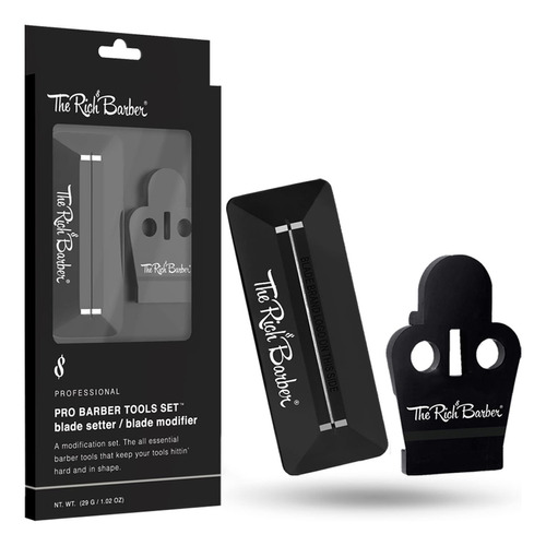 The Rich Barber Juego De Herramientas De Peluquería Profes. Color Negro - Compatible Con Andis T Outliner & Outliner Ii