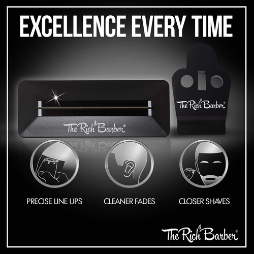 The Rich Barber Juego De Herramientas De Peluquería Profes. Color Negro - Compatible Con Andis T Outliner & Outliner Ii - Imagen 4
