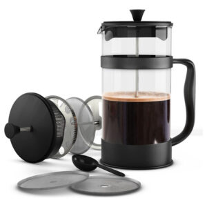 Cafetera Francesa - Para Café Espresso Y Té - por Utopi. Color Black