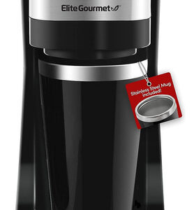Cafetera Elite Gourmet 400ml 600w Negro, + Taza Térmica