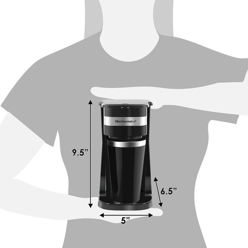 Cafetera Elite Gourmet 400ml 600w Negro, + Taza Térmica - Imagen 8