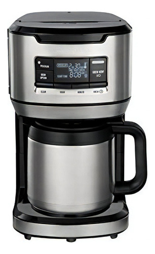 Cafetera Programable De Llenado Frontal Hamilton Beach Con J Color Black And Stainless