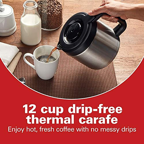 Cafetera Programable De Llenado Frontal Hamilton Beach Con J Color Black And Stainless - Imagen 6