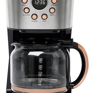 Haden Heritage Innovadora Cafetera Programable Vintage Ret. Color Acero Y Cobre