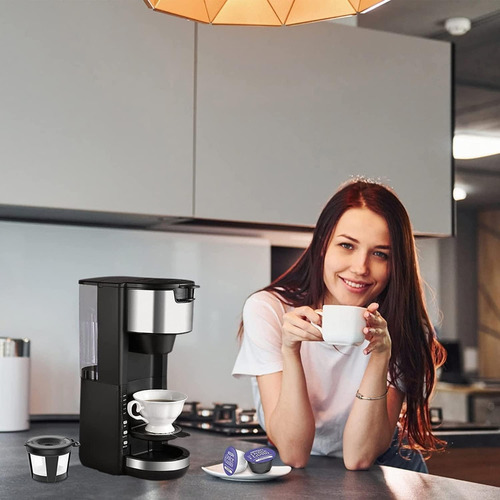 Cafetera De Una Sola Porción Para K Cup Y Café Molido, Ta. Color Plateado - Imagen 3