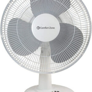 Comfort Zone Cz161wt Ventilador De Mesa Oscilante De 3 Velo