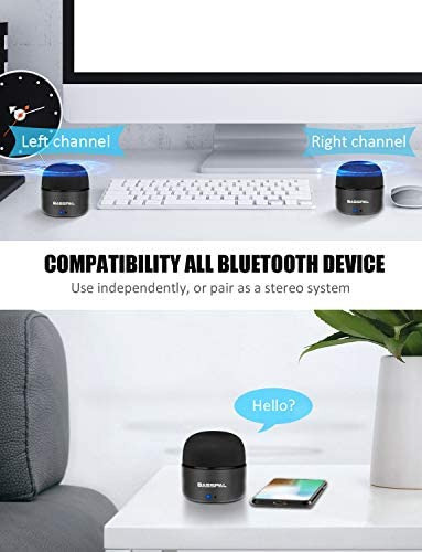 Basspal Bocinas Bluetooth Portátiles, Pequeño Bocina Esté - Imagen 4