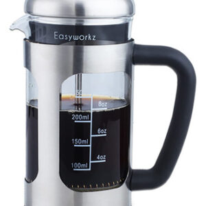 Easyworkz Prensa Francesa De Acero Inoxidable, Cafetera De . Color Plateado