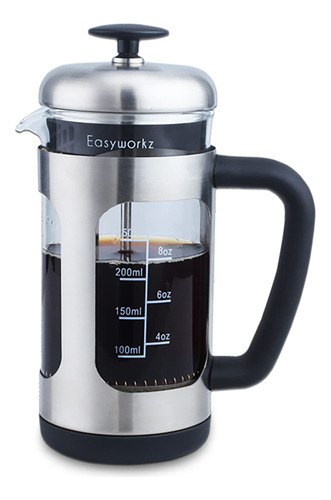Easyworkz Prensa Francesa De Acero Inoxidable, Cafetera De . Color Plateado