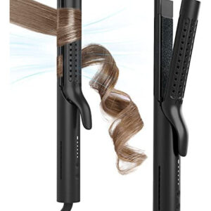 Tymo Alisador Y Rizador De Cabello 2 En 1 Con Flujo De Aire. Color Mate Negro