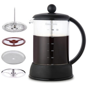 Easyworkz Eclipse French Press - Cafetera De 27 Onzas Con V. Color Negro