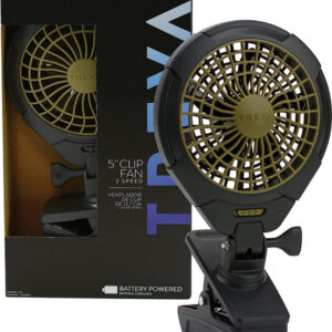 O2cool Ventilador De Clip Portátil A Batería De 5'' Fc05005 Cantidad De Aspas 5 Color De La Estructura Negro Color De Las Aspas Negro Diámetro 6 Cm