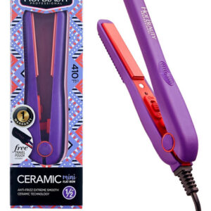 Hot Beauty Mini Plancha Plana Profesional De Cerámica De 1. Color Violeta