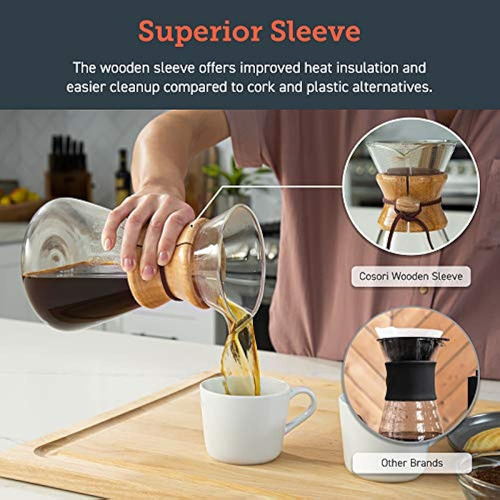 Cosori Pour Maker, Cafetera De Vidrio De 34 Onzas Y Cafetera - Imagen 5