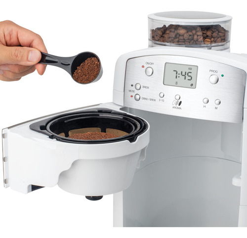 Capresso Coffeeteam Gs - Cafetera De 10 Tazas Con Molinillo. Color Blanco - Imagen 4
