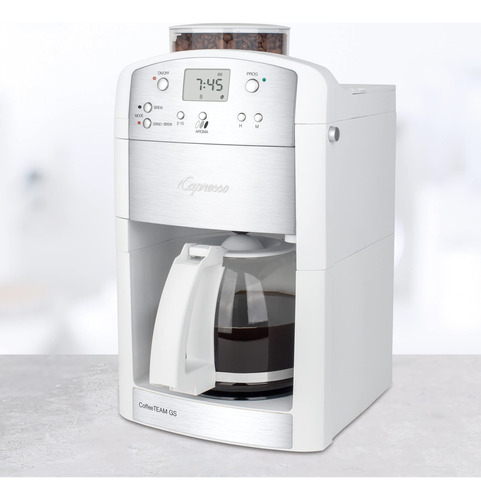 Capresso Coffeeteam Gs - Cafetera De 10 Tazas Con Molinillo. Color Blanco - Imagen 6