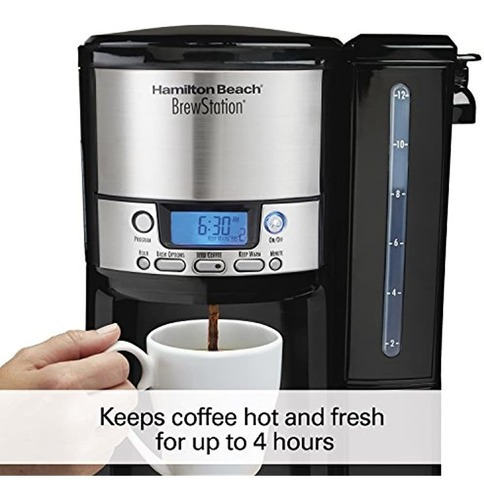 Cafetera Para 12 Tazas Hamilton Beach Brewstation (), Máqu. Color Negro - Imagen 3