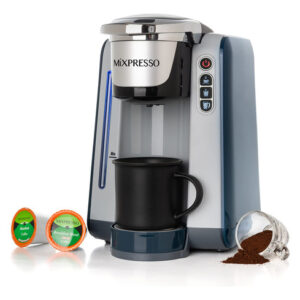 Mixpresso Cafetera De Una Sola Porción, Compatible Con Cá. Color Gris/azul