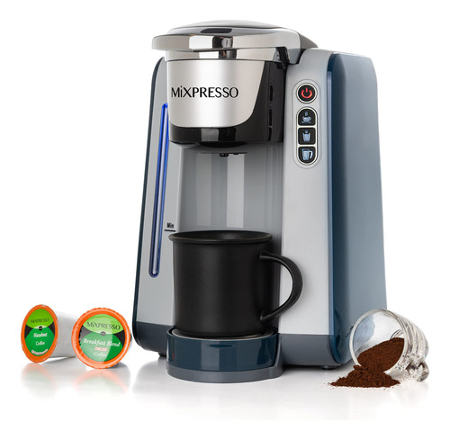 Mixpresso Cafetera De Una Sola Porción, Compatible Con Cá. Color Gris/azul